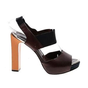 Marni Womens Block High‎ Heel Slingback Platform Sandals Black Size 37.5/7